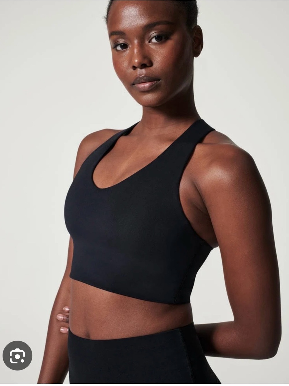 SPANX Black Longline Tank Sports Bra Slate Blue Size M (stock pic)